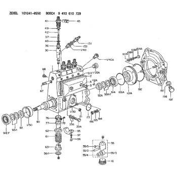 101041-8550 ZEXEL 9 410 610 729 BOSCH FUEL-INJECTION PUMP 9410610729 ...