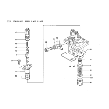 Buy 104134-3033 ZEXEL 9 410 618 459 BOSCH FUEL-INJECTION PUMP ...