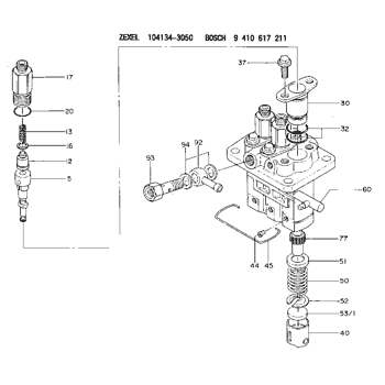 Buy 104134-3050 Zexel 9 410 617 211 Bosch Fuel-injection Pump 