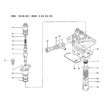 Buy 104135-3011 ZEXEL 9 410 618 079 BOSCH FUEL-INJECTION PUMP ...