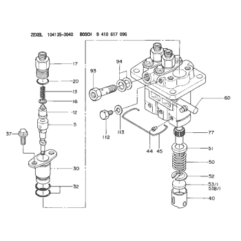 140163-0420 ZEXEL 9 410 617 877 BOSCH PLUNGER-AND-BARREL ASSY ...