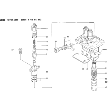 Buy 104135-3050 ZEXEL 9 410 617 882 BOSCH FUEL-INJECTION PUMP ...