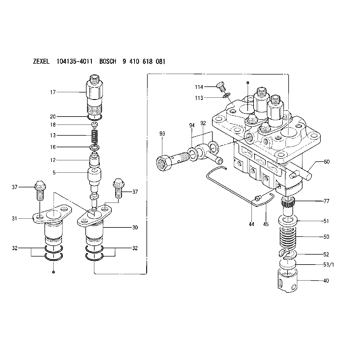 Buy 104135-4011 ZEXEL 9 410 618 081 BOSCH FUEL-INJECTION PUMP ...