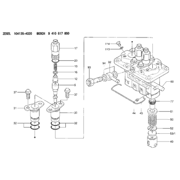 Buy 104135-4020 ZEXEL 9 410 617 890 BOSCH FUEL-INJECTION PUMP ...