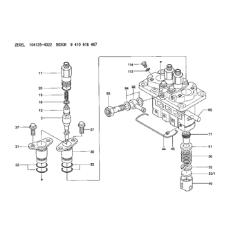 Buy 104135-4022 ZEXEL 9 410 618 467 BOSCH FUEL-INJECTION PUMP ...