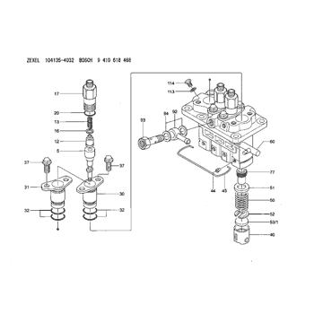 Buy 104135-4032 ZEXEL 9 410 618 468 BOSCH FUEL-INJECTION PUMP ...