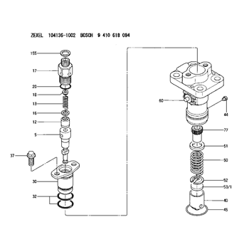 104136-1002 ZEXEL 9 410 618 094 BOSCH FUEL-INJECTION PUMP 9410618094 ...