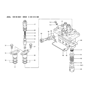 104136-4021 ZEXEL 9 410 618 046 BOSCH FUEL-INJECTION PUMP 9410618046 ...