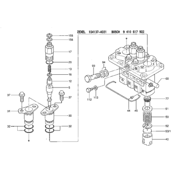 Buy 104137-4031 ZEXEL 9 410 617 922 BOSCH FUEL-INJECTION PUMP ...