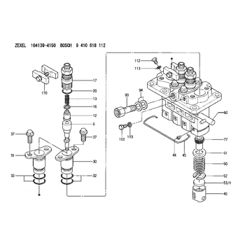 Buy 104139-4150 ZEXEL 9 410 618 112 BOSCH FUEL-INJECTION PUMP ...