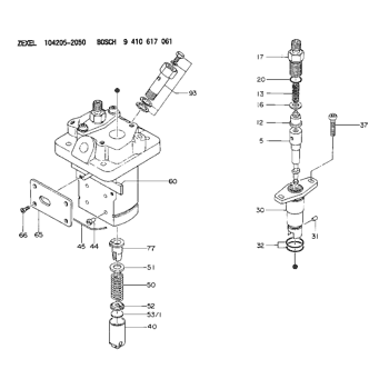 Buy 140154-1720 ZEXEL 9 443 610 304 BOSCH PLUNGER-AND-BARREL ASSY ...