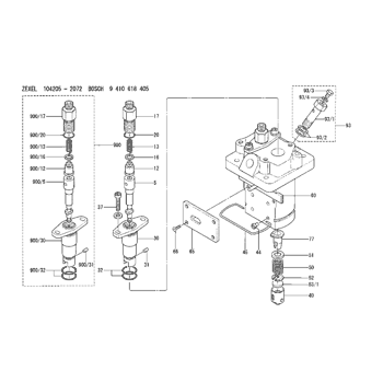 Buy 104205-2072 ZEXEL 9 410 618 405 BOSCH FUEL-INJECTION PUMP ...