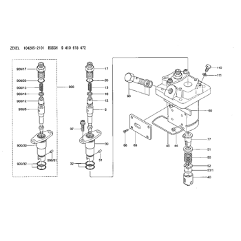 104205-2101 ZEXEL 9 410 618 472 BOSCH FUEL-INJECTION PUMP 9410618472 ...