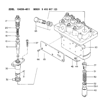 Buy 104206-4011 ZEXEL 9 410 617 123 BOSCH FUEL-INJECTION PUMP ...