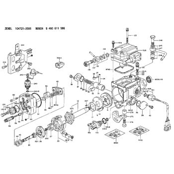 Buy 104721-2005 ZEXEL 9 460 611 586 BOSCH INJECTION-PUMP ASSEMBLY ...