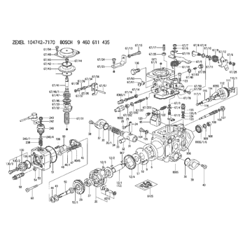 104742-7170 ZEXEL 9 460 611 435 BOSCH INJECTION-PUMP ASSEMBLY ...