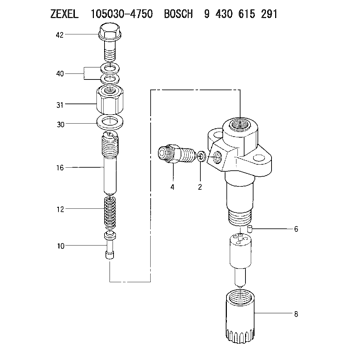 105030-4750 ZEXEL 9 430 615 291 BOSCH NOZZLE-HOLDER 9430615291 ...