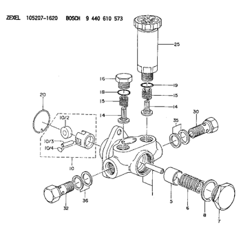 105207-1620 ZEXEL 9 440 610 573 BOSCH SUPPLY PUMP 9440610573 1052071620