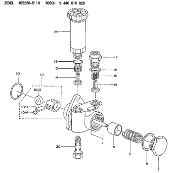 105220-5110 ZEXEL 9 440 610 020 BOSCH SUPPLY PUMP 9440610020 1052205110 ...