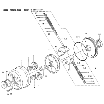 105672-5250 ZEXEL 9 420 615 384 BOSCH AUTOM. ADVANCE MECHANISM ...