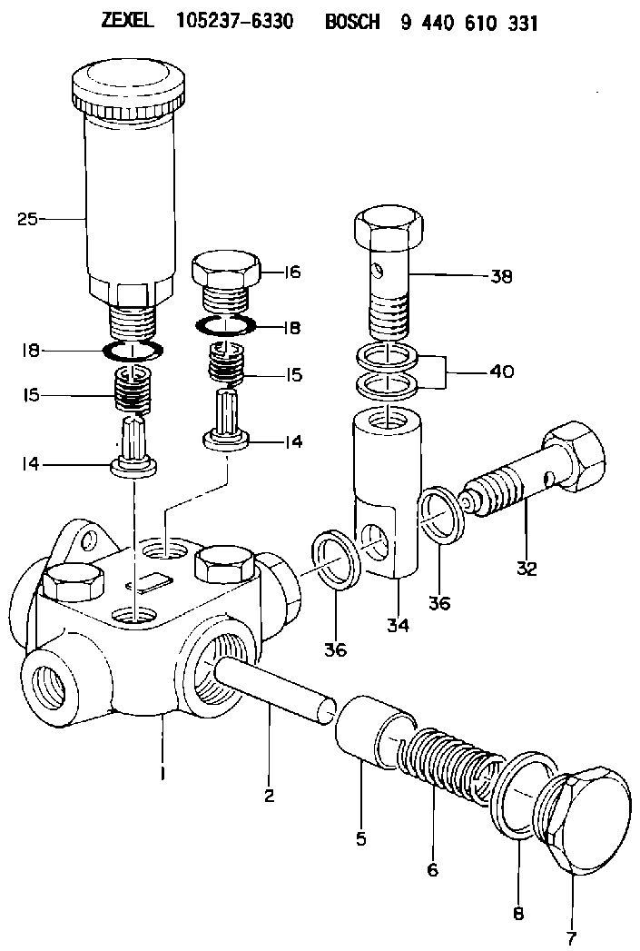 105237-6330 ZEXEL 9 440 610 331 BOSCH SUPPLY PUMP 9440610331 1052376330 ...