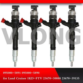 Genuine and brand new common rail injector 095000-5891 for Land Cruiser 1KD-FTV 23670-30080 23670-39135 095000-5890